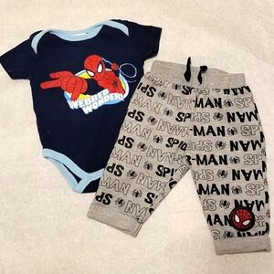 Marvel Spiderman onesie/bodysuit and matching pants